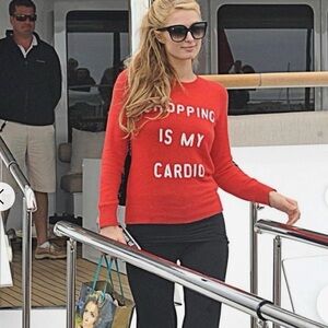 LAST CHANCE | Wildfox White Label Shopping is My Cardio Angora Blend Red Sweater